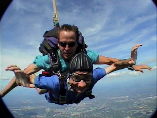 Pete sky diving