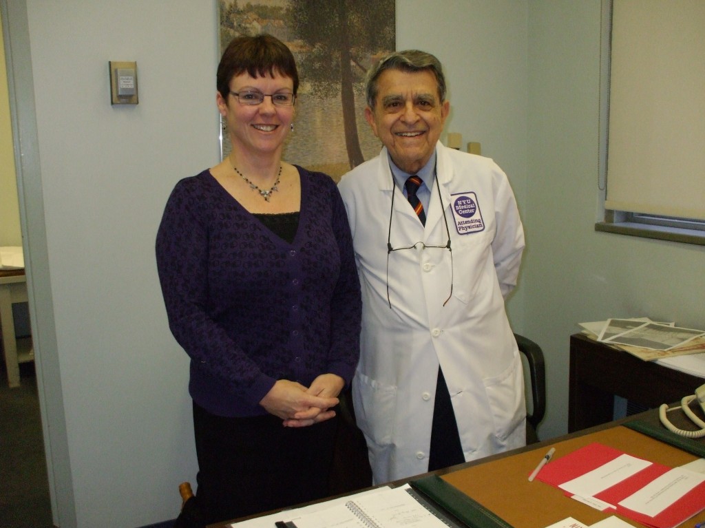 Georgie Oldfield with Dr. Sarno